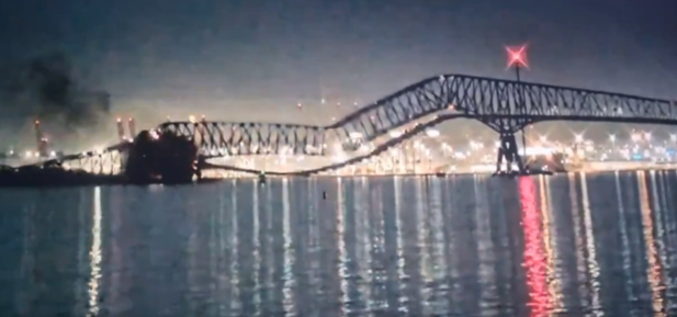 Unbelievable Tragedy! Bridge Collapse Due to Ship Collision - Cars Plunge into River - Bridge Ablaze! See Pictures and Video Here.